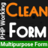 Clean Form - PHP Working Contact Quote Booking JobApply Reservation Multi-purpose Form